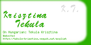 krisztina tekula business card